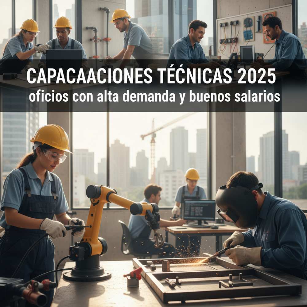 Capacitaciones Técnicas 2025: oficios con alta demanda y buenos salarios
