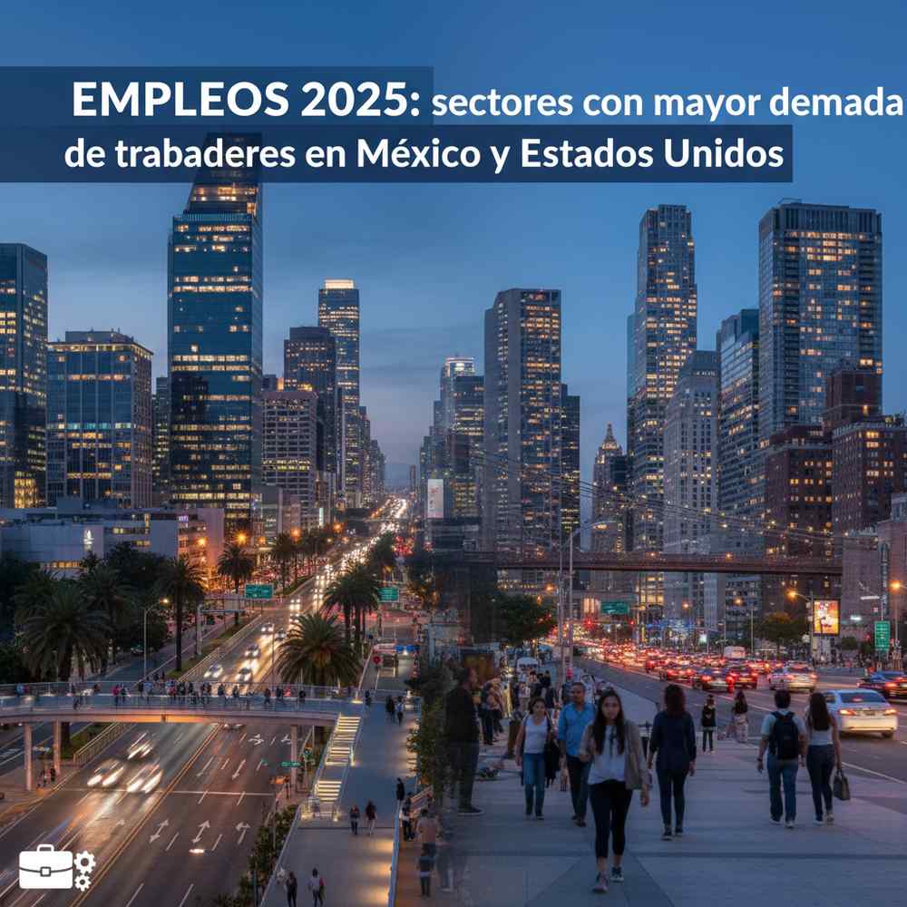 Empleos 2025: sectores con mayor demanda de trabajadores en México y Estados Unidos