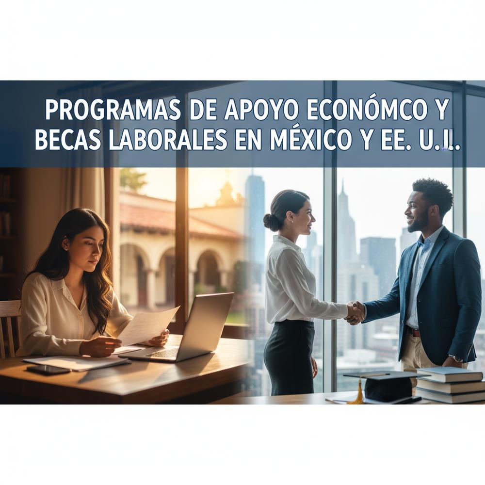 Programas de Apoyo Económico y Becas Laborales en México y EE. UU.
